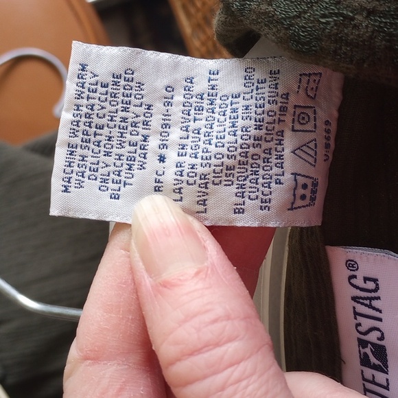 White Stag Olive Green Textured Cotton Shorts Set. Size 22W/24W. Collar - Picture 8 of 9